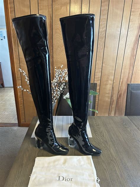 christian dior thigh boots.